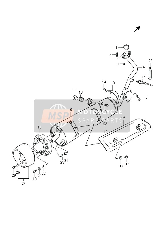 Suzuki UH125A BURGMAN 2014 Muffler for a 2014 Suzuki UH125A BURGMAN